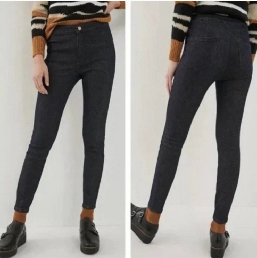 Anthropologie Pilcro Shimmer High-Rise Denim Leggings